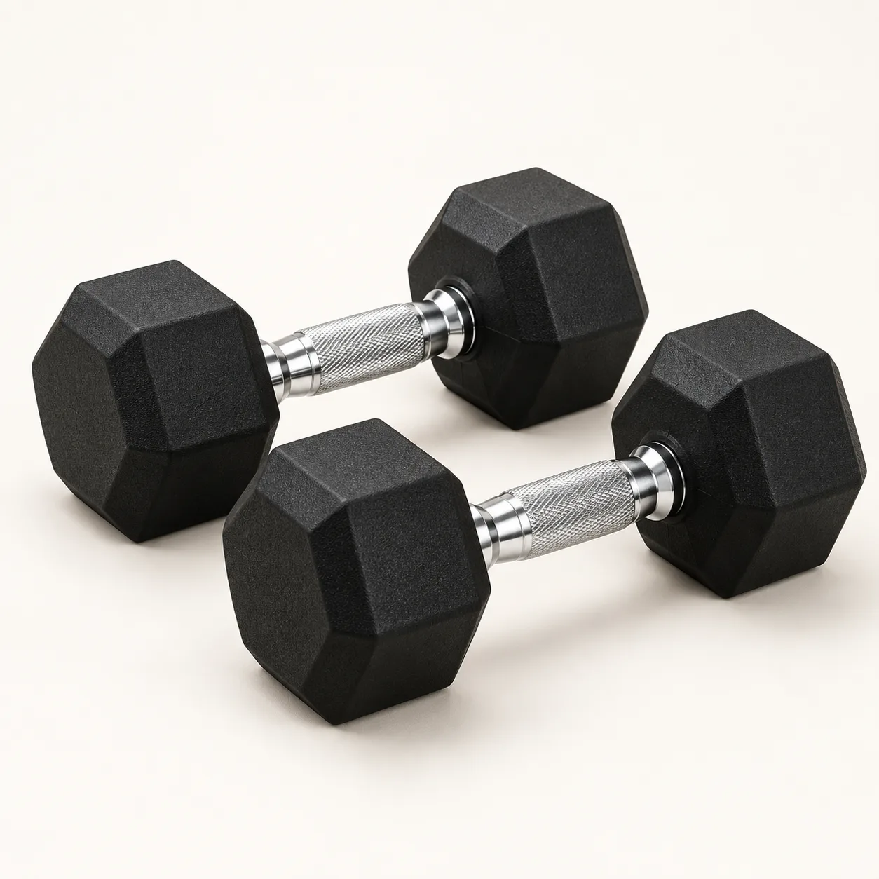 Rubber Hex Dumbbell Pair
